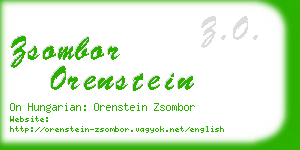 zsombor orenstein business card